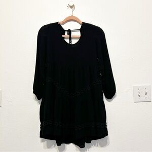 Lovers + Friends Black Backless Tunic Mini Dress Size S